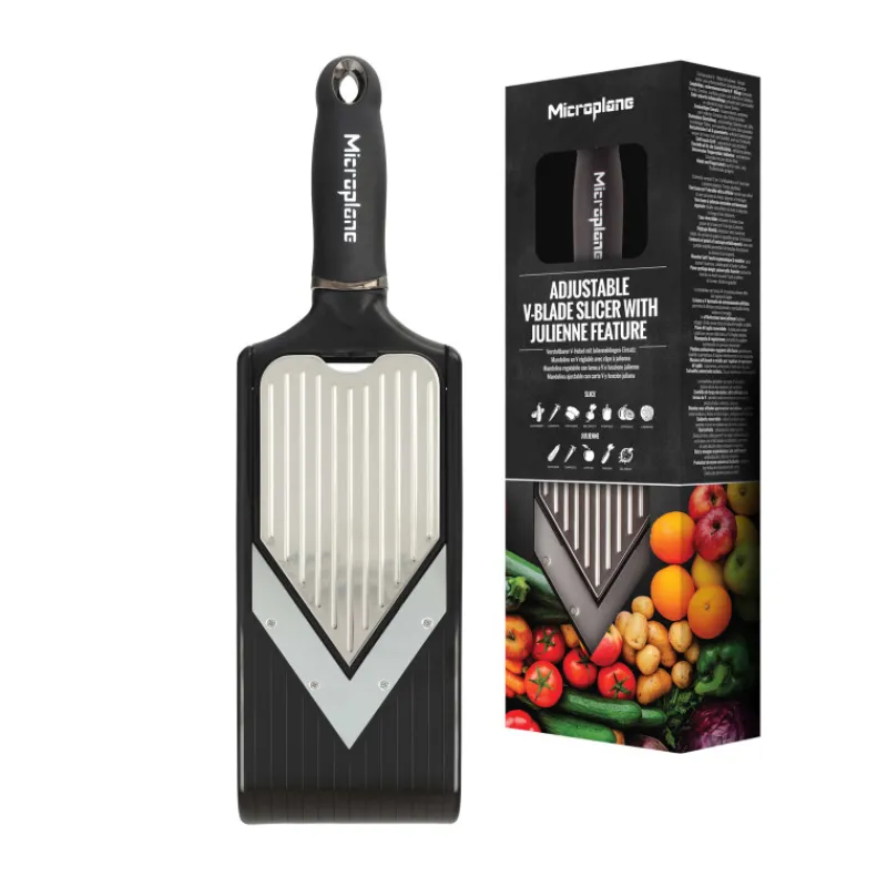 MICROPLANE Mandoline De Cuisine*Mandoline Multifonction en V Specialty Noir