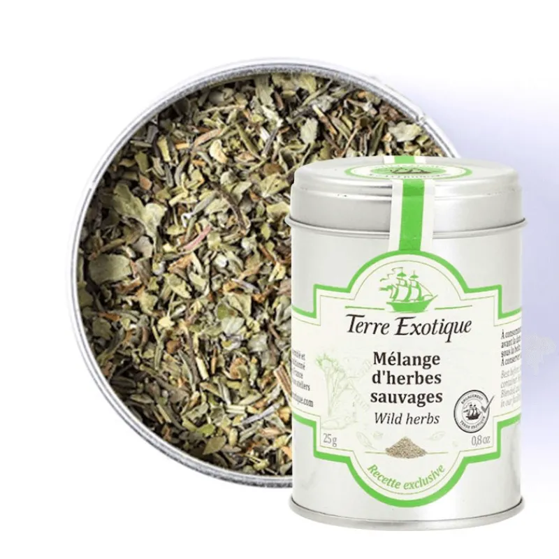 TERRE EXOTIQUE Herbes Aromatiques | Marinade, Mélange Epices*Mélange d'Herbes Sauvages 25 g