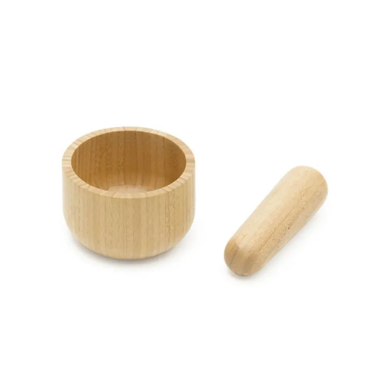 PEBBLY Pilon Et Casse-noix*Mortier Pilon Bambou Ø 11,5 cm x H 7 cm