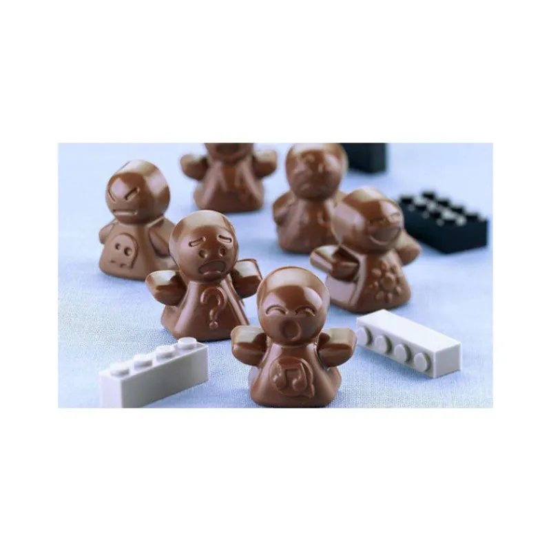 EASY CHOC Moules À Chocolat | Moule Silicone*Moule à Chocolat 12 Bonshommes - Silicone Spécial Chocolat