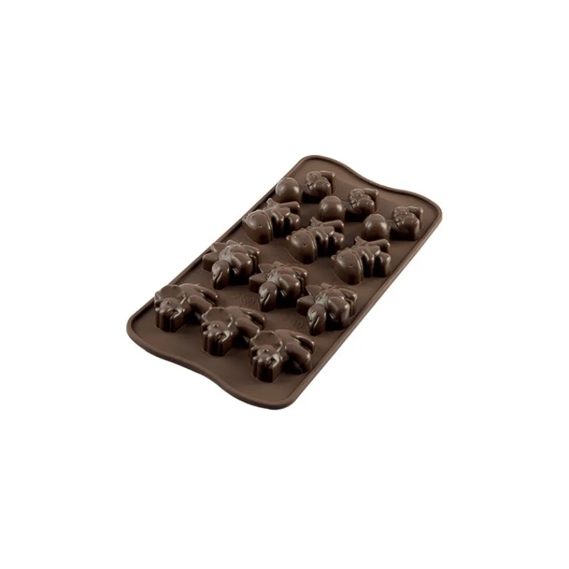 EASY CHOC Moules À Chocolat | Moule Silicone*Moule à Chocolat 12 Dinosaures - Silicone Spécial Chocolat