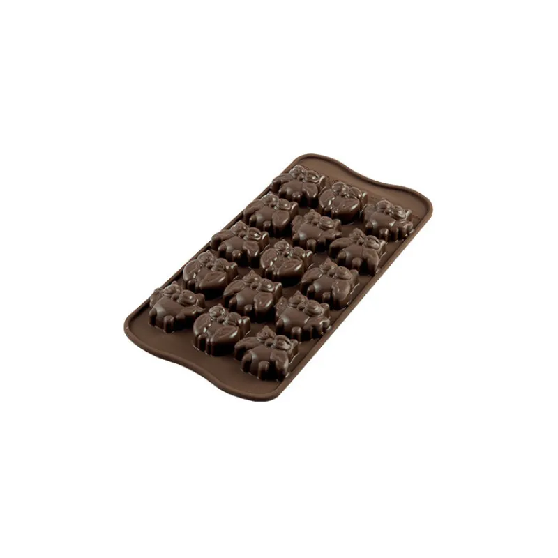 EASY CHOC Moules À Chocolat | Moule Silicone*Moule à Chocolat 12 Hiboux - Silicone Spécial Chocolat