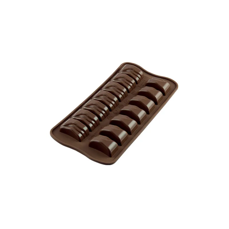 EASY CHOC Moules À Chocolat | Moule Silicone*Moule à Chocolat 14 Rectangles Ondulés - Silicone Spécial Chocolat