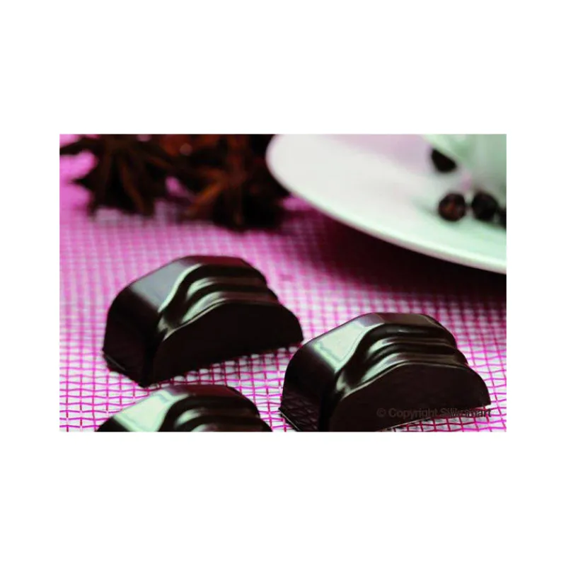 EASY CHOC Moules À Chocolat | Moule Silicone*Moule à Chocolat 14 Rectangles Ondulés - Silicone Spécial Chocolat