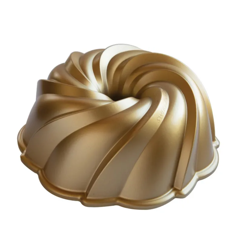 NORDIC WARE Moule Anti-adhésif | Moules À Gâteaux*Moule à Gâteau Bundt Tourbillon Gold