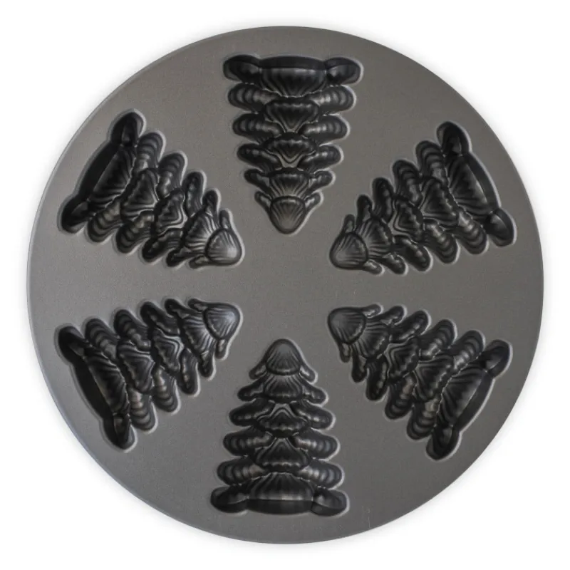 NORDIC WARE Moule Anti-adhésif | Moules À Gâteaux*Moule à Gâteaux Sapins (x6) Silver