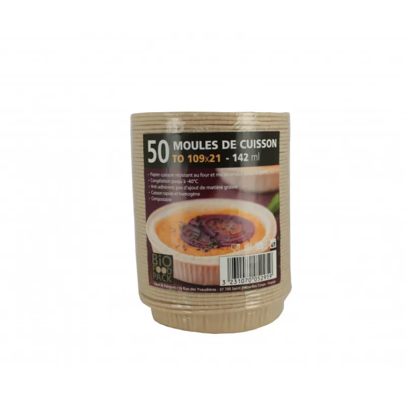 Cuisine Addict Moules À Gâteaux | Moules En Papier*Moule de cuisson papier 109 mm - 142 ml Bio Food Pack