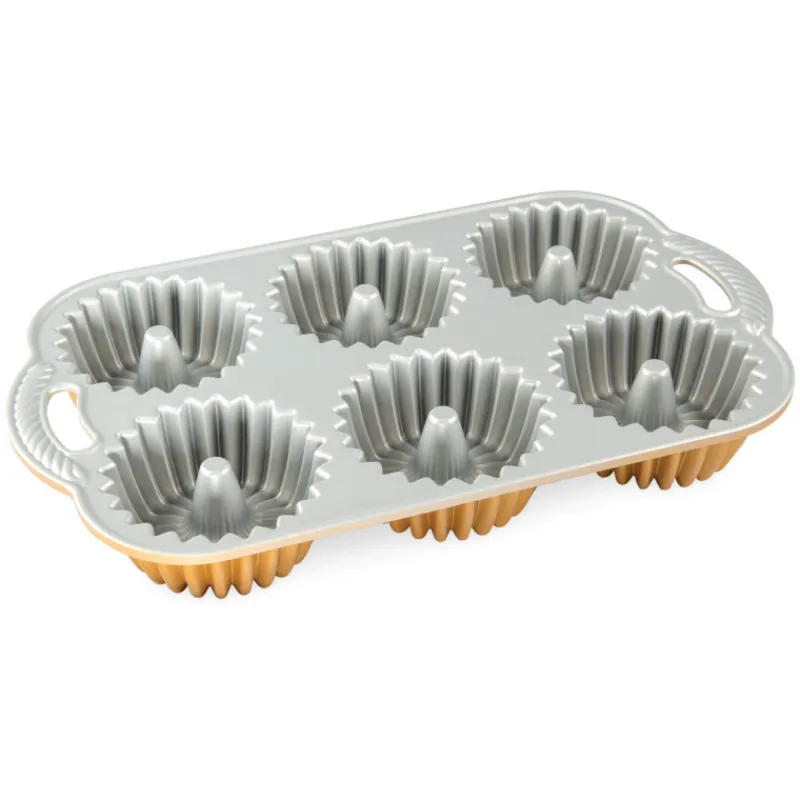 NORDIC WARE Moule Anti-adhésif | Moules À Gâteaux*Moule Mini Bundt Brilliance (x6) Gold