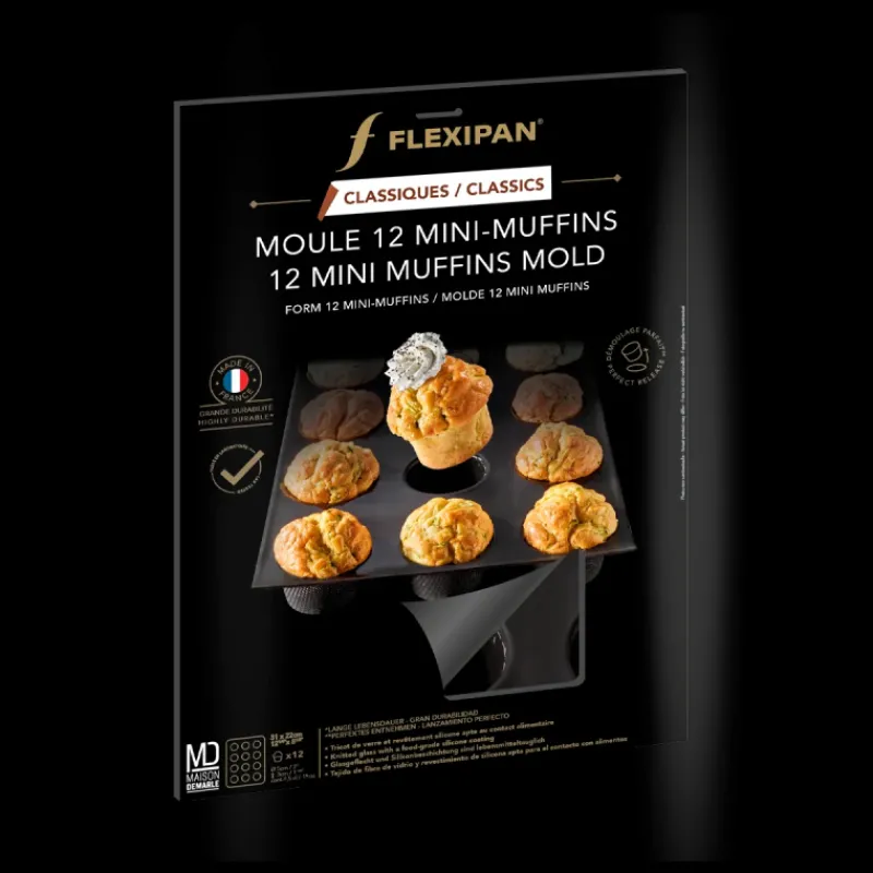 FLEXIPAN DEMARLE Moule Silicone*Moule Silicone 12 Mini Muffins Ø 5 cm