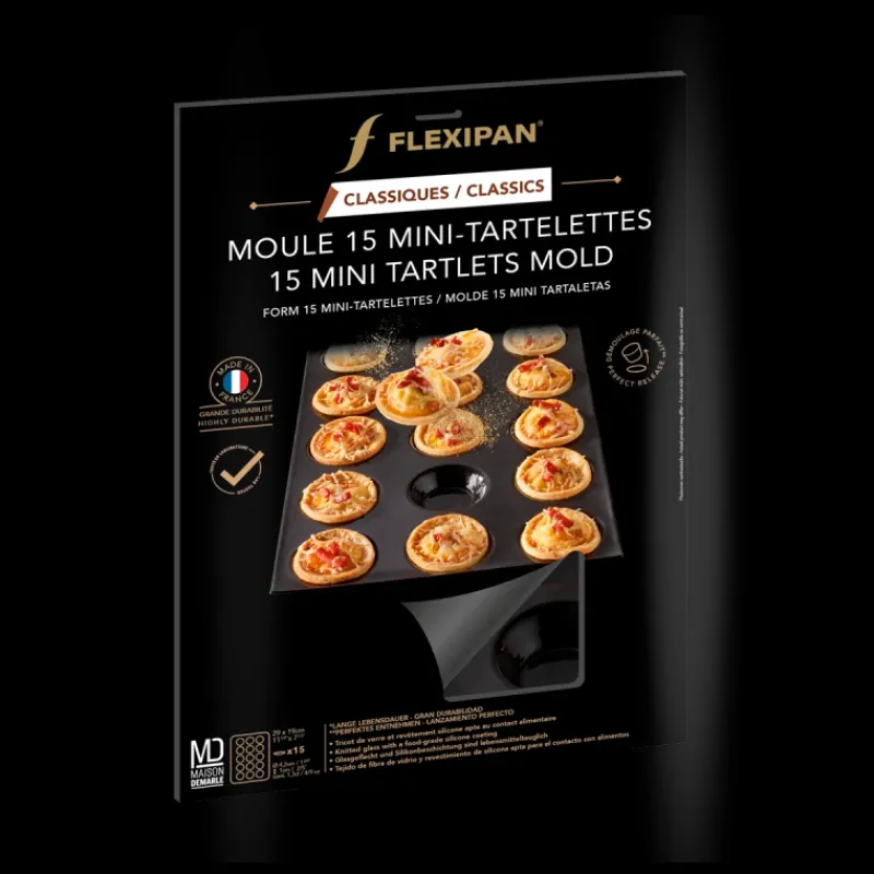 FLEXIPAN DEMARLE Moule Anti-adhésif | Moules À Gâteaux*Moule Silicone 15 Mini Tartelettes Ø 4,2 cm