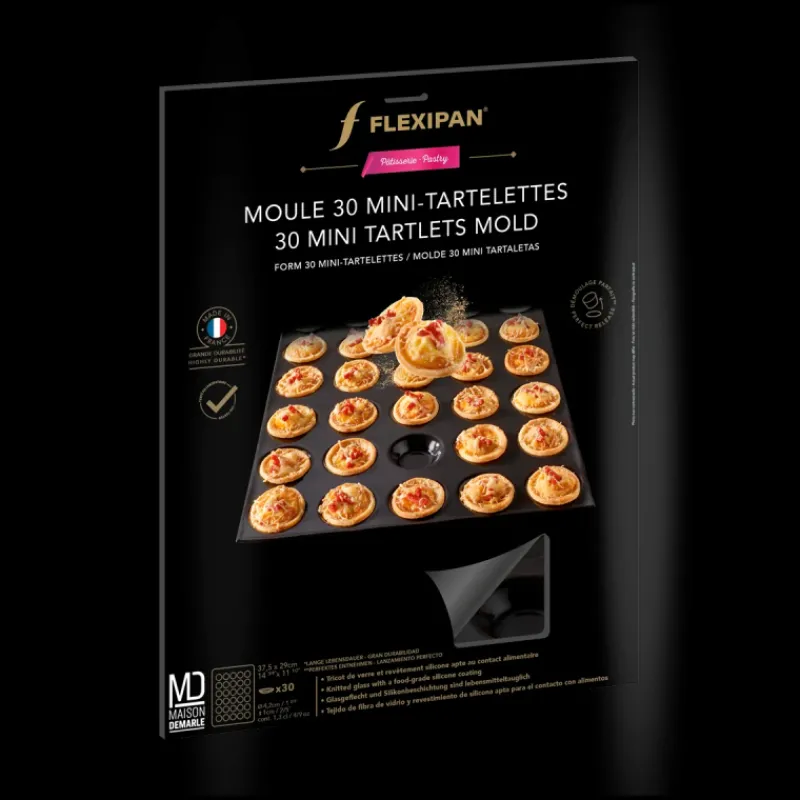 FLEXIPAN DEMARLE Moule Anti-adhésif | Moule Silicone*Moule Silicone 30 Mini Tartelettes Ø 4,2 cm