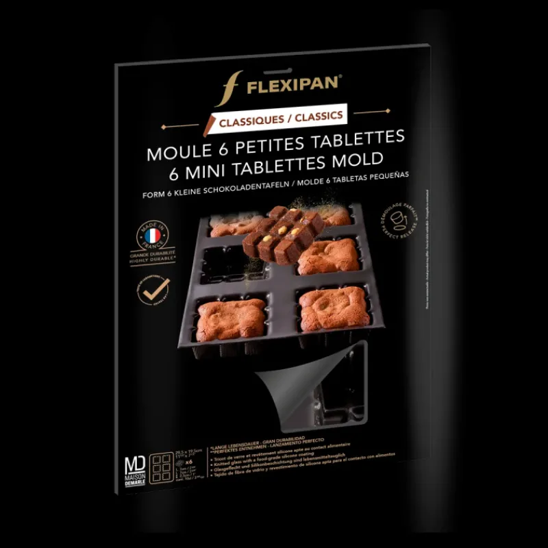 FLEXIPAN DEMARLE Moule Anti-adhésif | Moule Silicone*Moule Silicone 6 Tablettes 7 cm