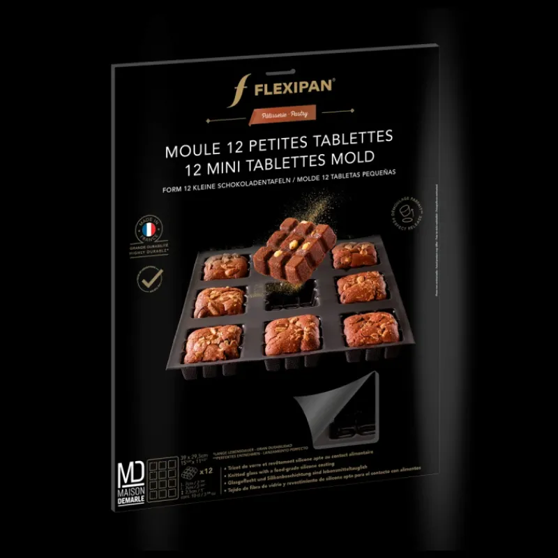 FLEXIPAN DEMARLE Moule Anti-adhésif | Moule Silicone*Moule Silicone 12 Tablettes 7 cm