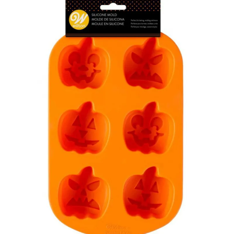 WILTON Moule Silicone*Moule Silicone Citrouille Halloween 6 Empreintes