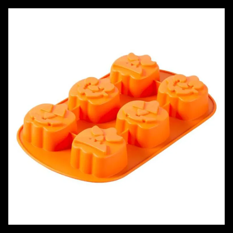 WILTON Moule Silicone*Moule Silicone Citrouille Halloween 6 Empreintes