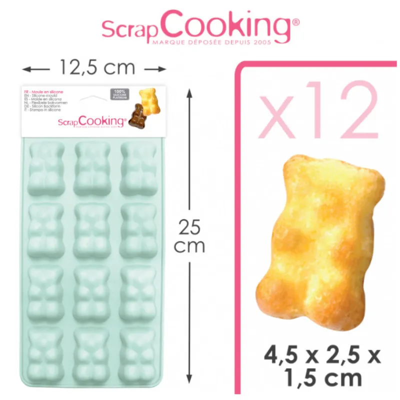 SCRAPCOOKING Moules À Chocolat | Moule Silicone*Moule Silicone Ourson Guimauve Chocolat