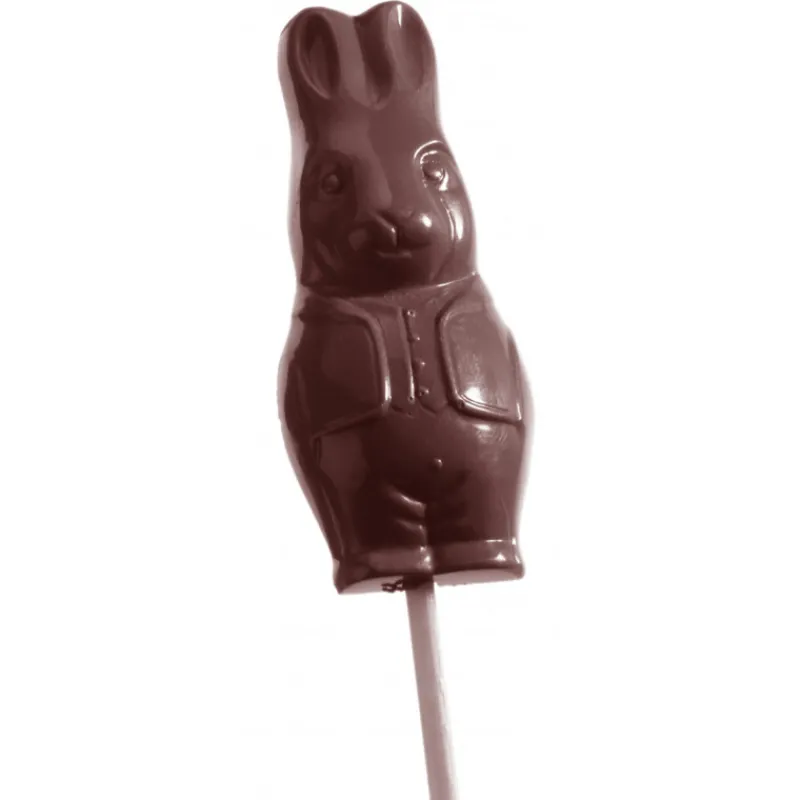 CHOCOLATE WORLD Moules À Chocolat*Moule Sucette Chocolat Lapin 74 mm (x9)