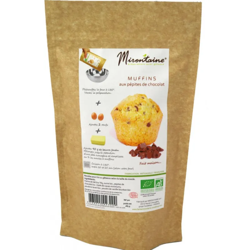 MIRONTAINE Produits Bio | Préparation Pâtisserie*Muffins BIO aux Pépites de Chocolat 286g