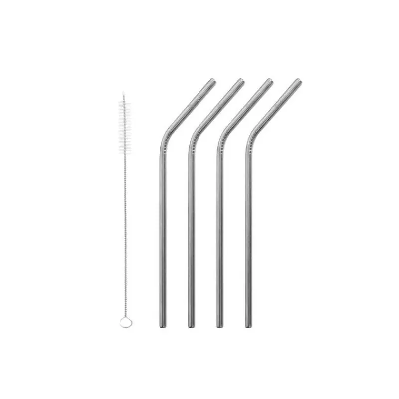 LEBRUN Accessoires Bar*Paille en Inox Coudée 21,5cm x4