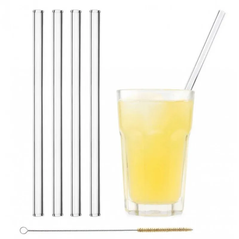 Cuisine Addict Accessoires Bar*Paille Réutilisable en Verre 23cm droite x4 HALM