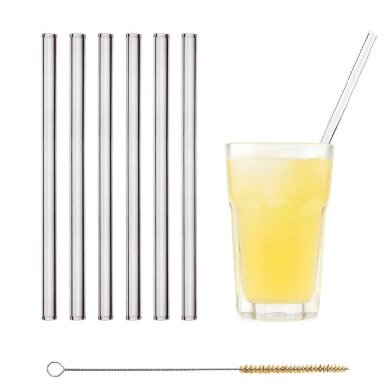 Cuisine Addict Accessoires Bar*Paille Réutilisable en Verre 23cm droite x6 HALM