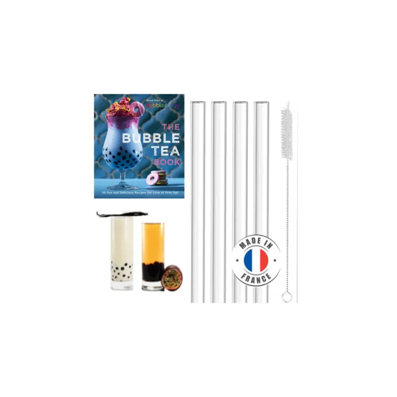 ALLA FRANCE Accessoires Bar*Pailles en Verre RéutilisablesBubble Tea (x4)