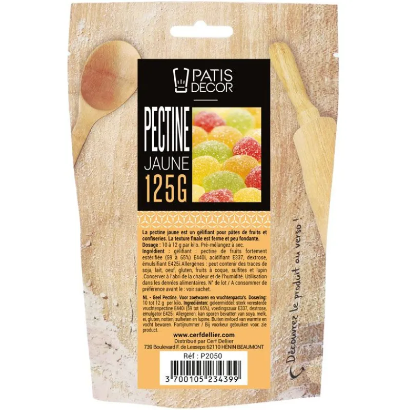 PATISDECOR Additifs Alimentaires*Pectine Jaune 125 g Patisdécor