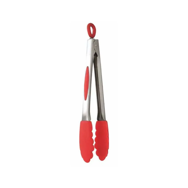 MASTRAD Pince De Cuisine*Pince de Cuisine Silicone et Inox 26 cm Rouge