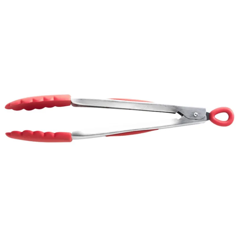 MASTRAD Pince De Cuisine*Pince de Cuisine Silicone et Inox 26 cm Rouge