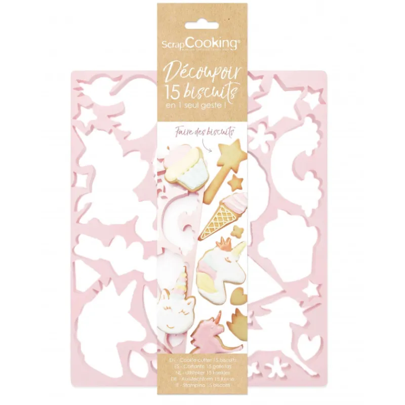 SCRAPCOOKING Emporte Pièce - Découpoir Pâtisserie*Plaque Multi-découpoirs Licorne