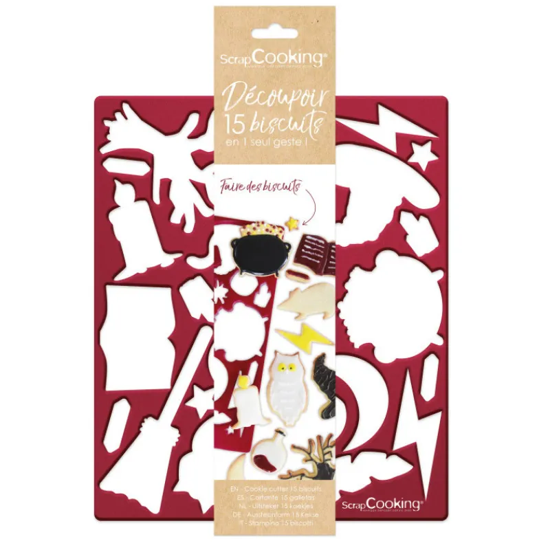 SCRAPCOOKING Emporte Pièce - Découpoir Pâtisserie*Plaque Multi-découpoirs Sorcier