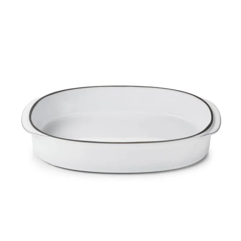 REVOL Plat De Cuisson*Plat Oblong Blanc Cumulus 26 x 18,5 cm Caractère Culinaire