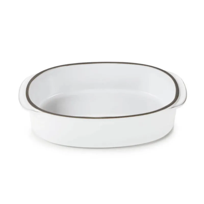 REVOL Plat De Cuisson*Plat Oblong Blanc Cumulus 16 x 11 cm Caractère Culinaire