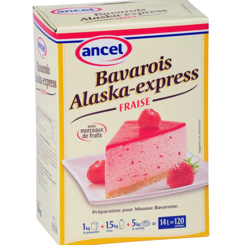 ANCEL Préparation Pâtisserie*Préparation bavarois Alaska-Express Fraise 1 kg