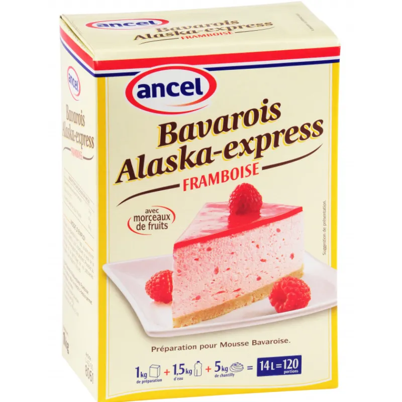 ANCEL Préparation Pâtisserie*Préparation bavarois Alaska-Express Framboise 1 kg