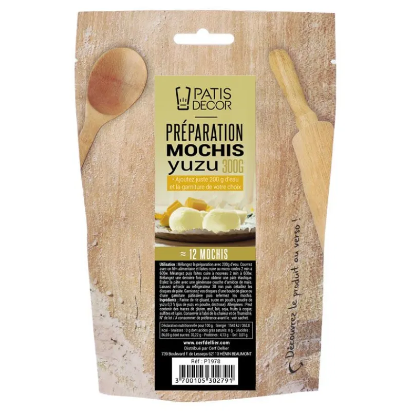 PATISDECOR Préparation Pâtisserie*Préparation Pour Mochis Yuzu 300 g Patisdécor