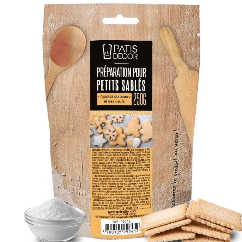 PATISDECOR Préparation Pâtisserie*Préparation pour Petits Sablés 250 g Patisdécor