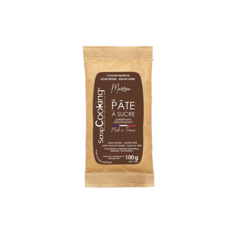 SCRAPCOOKING Trancheuse Electrique | Pâte À Sucre*Pâte à Sucre Marron 100 g