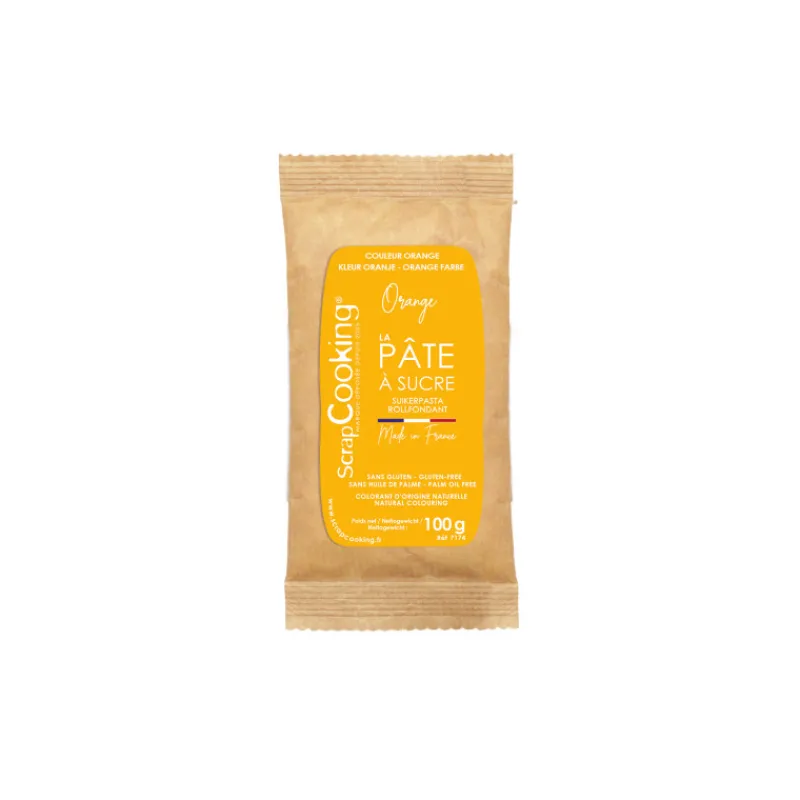 SCRAPCOOKING Trancheuse Electrique | Pâte À Sucre*Pâte à Sucre Orange 100 g