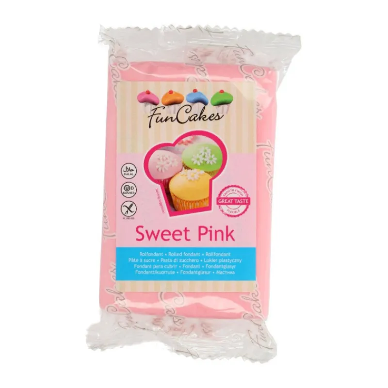 FUNCAKES Pâte À Sucre*Pâte à sucre Rose Clair 250g