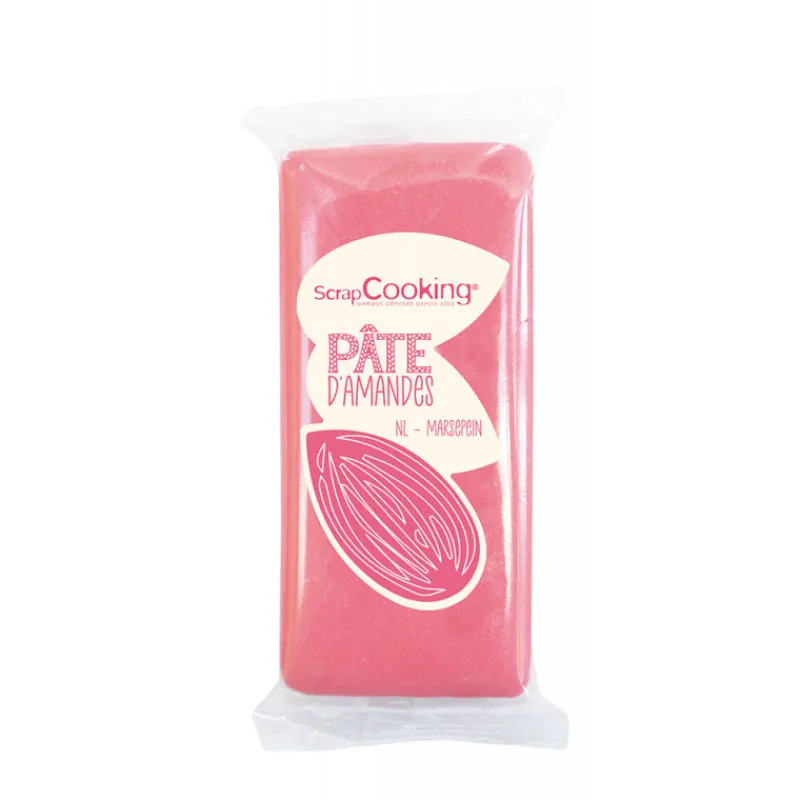 SCRAPCOOKING Produits Pâtisserie*Pâte d'Amande Rose 20% 200g