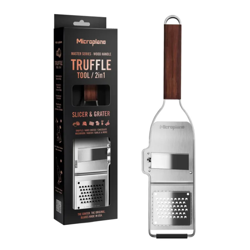 MICROPLANE Mandoline De Cuisine | Râpes À Fromage*Râpe à Truffes 2en1 Master Manche en Bois