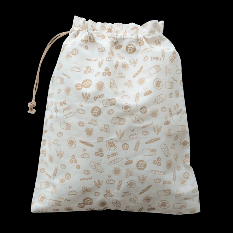 PEBBLY Sac En Tissu*Sac à Vrac Coton Bio Brun 50 x 45 cm