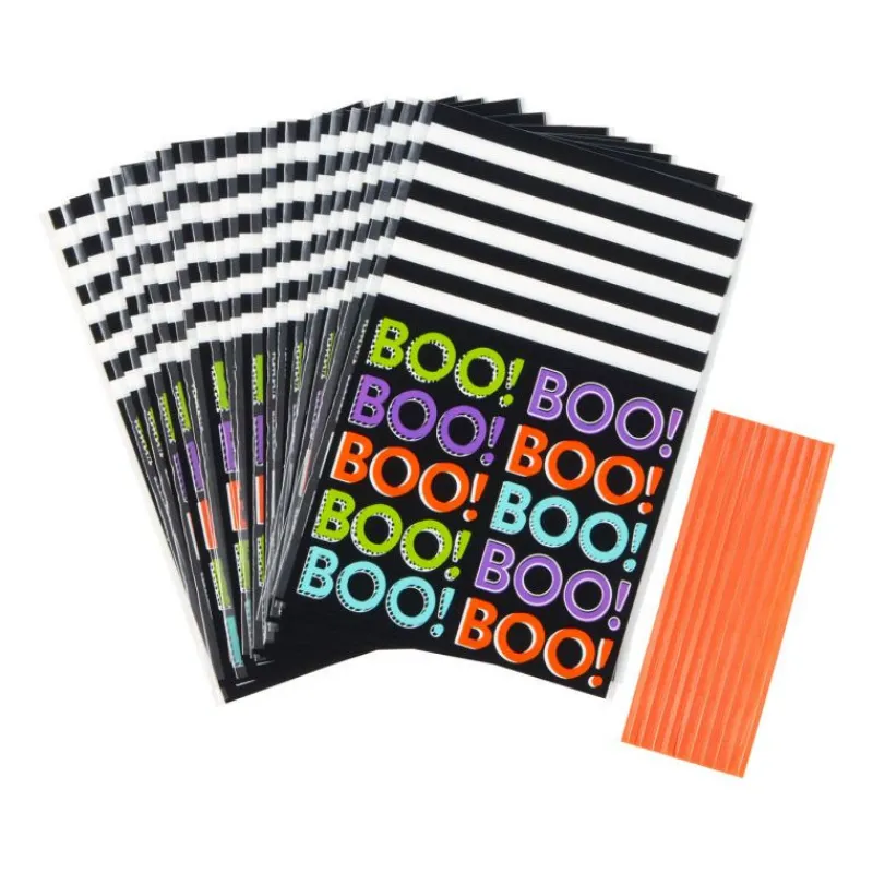 WILTON Emballage Alimentaire*Sachet Bonbon Halloween BOO! 100x155mm (x20)