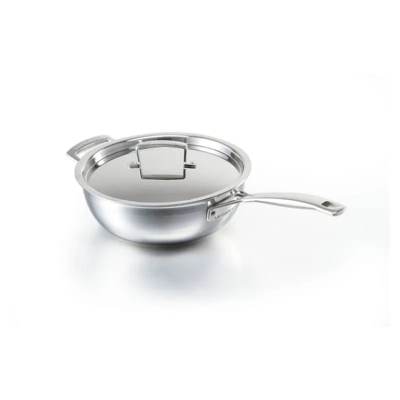 LE CREUSET Sauteuses*Sauteuse du chef inox 24 cm avec couvercle