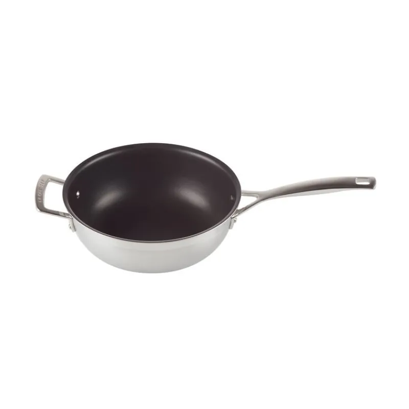 LE CREUSET Sauteuses*Sauteuse du chef inox 24 cm avec couvercle