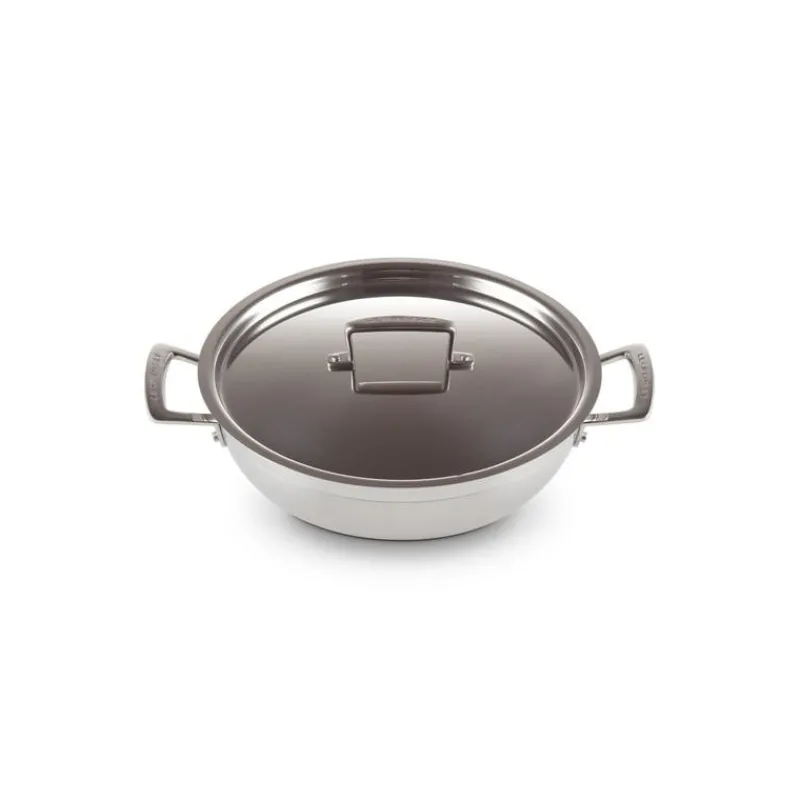 LE CREUSET Sauteuses*Sauteuse Provençale en Inox et Couvercle 30 cm