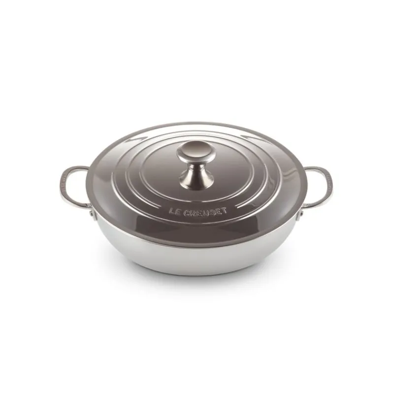 LE CREUSET Sauteuses*Sauteuse Provençale Inox Signature 30 cm et couvercle