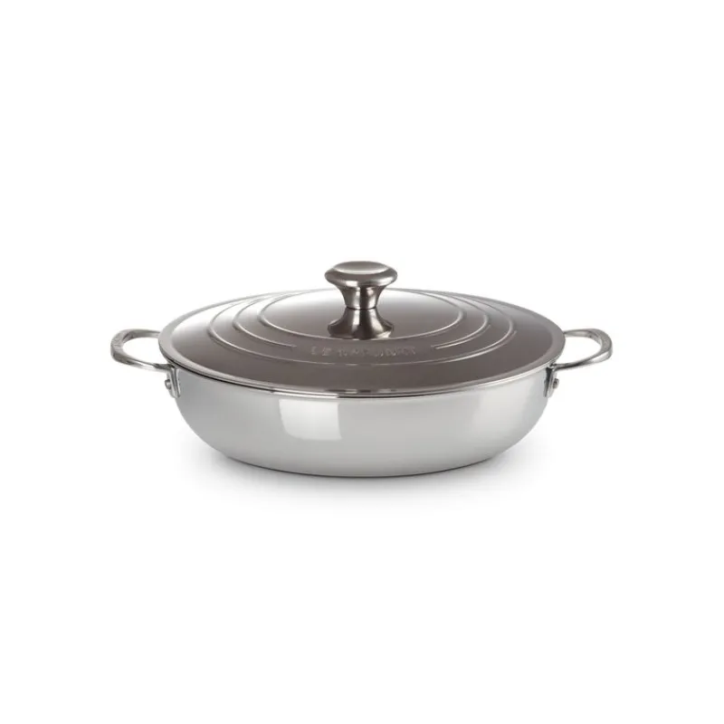 LE CREUSET Sauteuses*Sauteuse Provençale Inox Signature 30 cm et couvercle