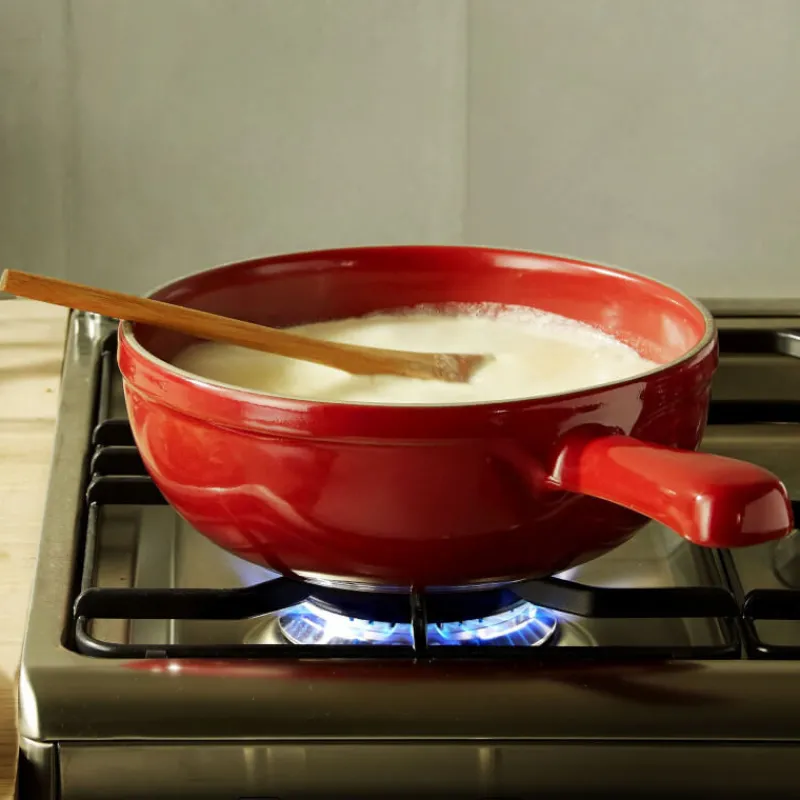 EMILE HENRY Appareil À Raclette, Appareil À Fondue*Service à Fondue en Céramique Ø 24 cm Grand Cru